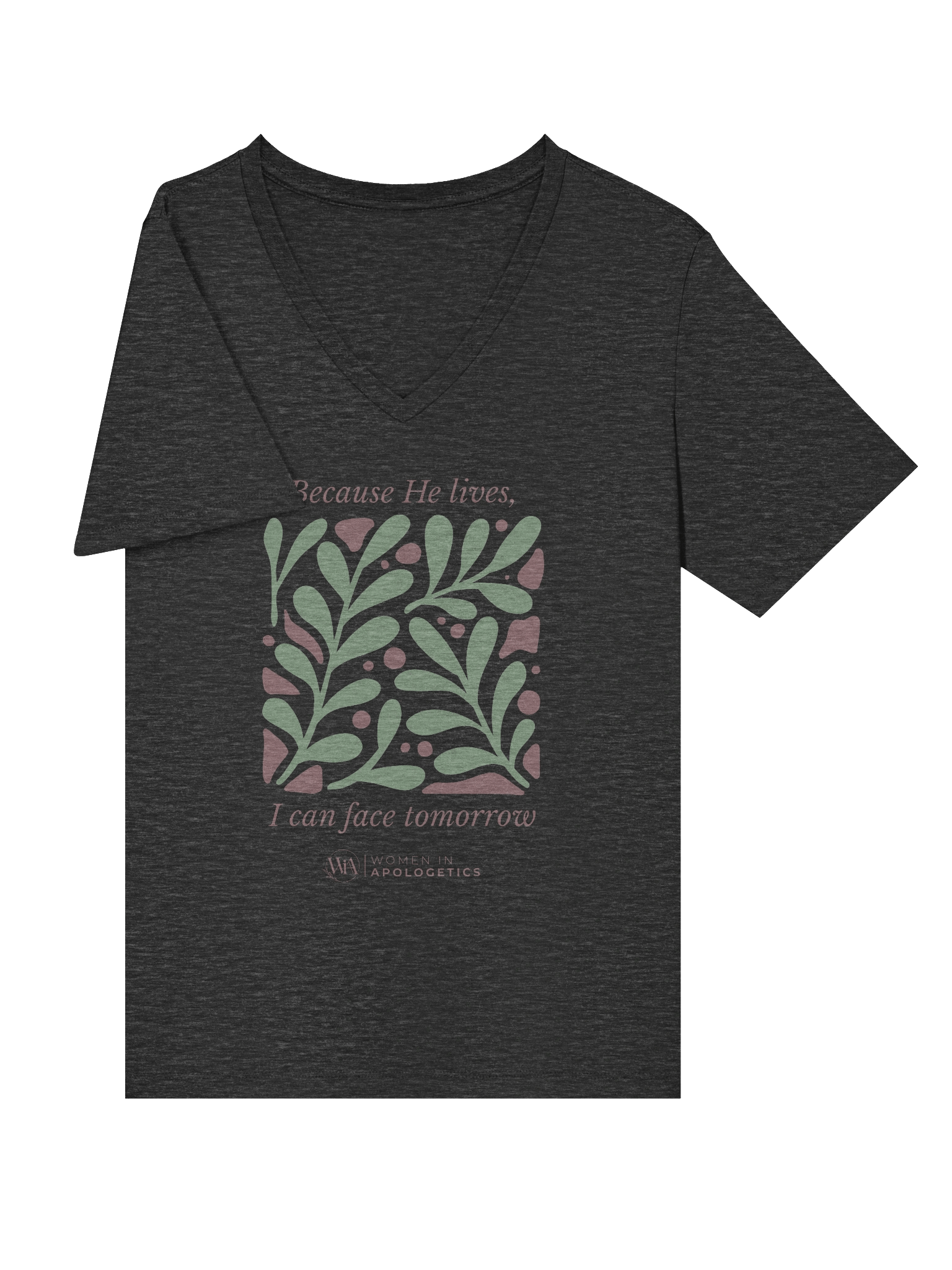 Because He Lives, I Can Face Tomorrow V-neck Shirt product image (9)