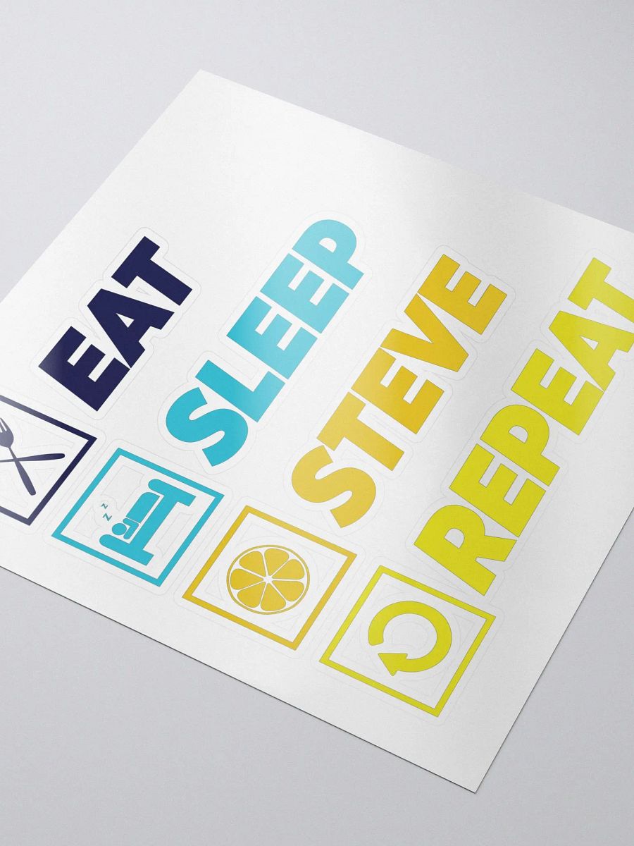 Eat. Sleep. Steve. Repeat. - Sticker product image (3)