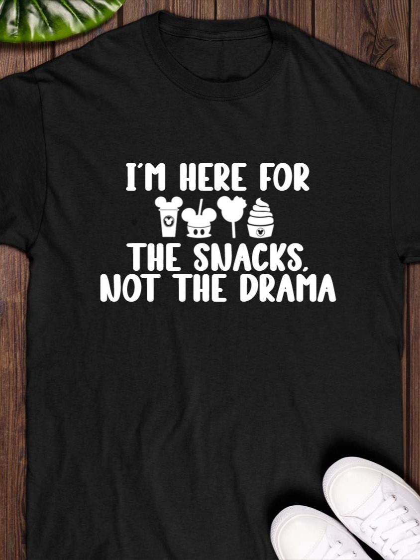 I’m Here for the Snacks, Not the Drama T-Shirt product image (1)
