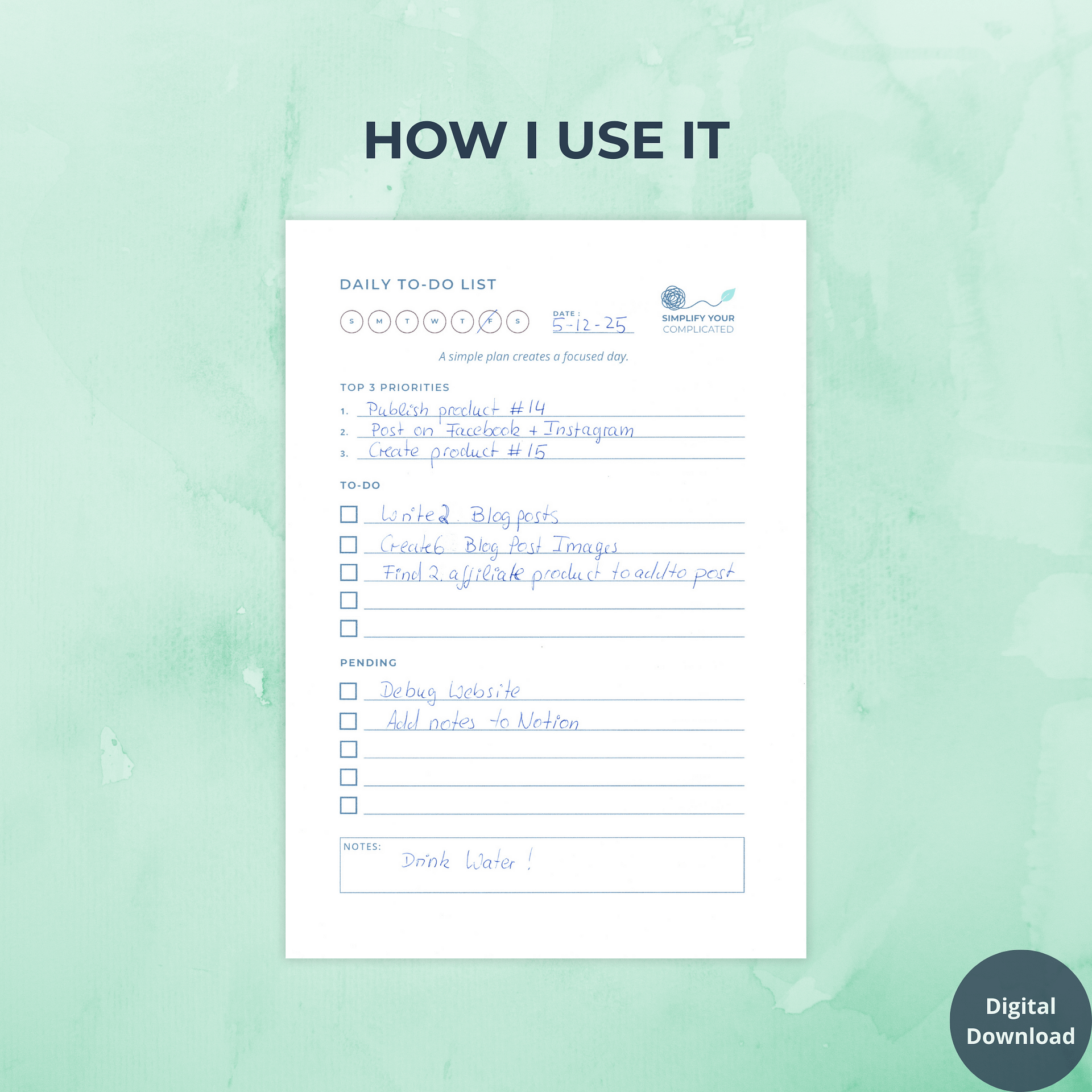 Daily To-Do List product image (3)