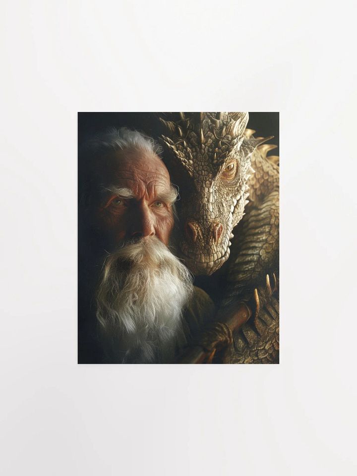 Elder man and his dragon 02 - Poster product image (2)
