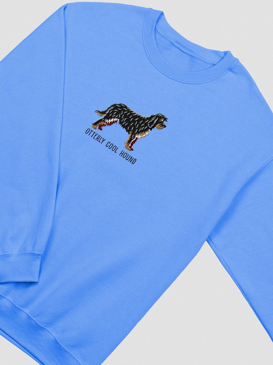 Otterly Cool Hound Sweatshirt (Embroidered) of an Otterhound(Black & Tan) product image (9)