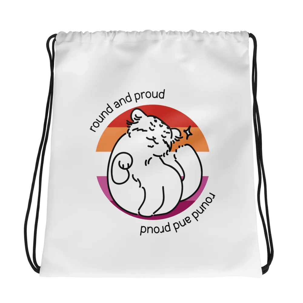 Round and Proud Manul Lesbian Version - Drawstring Bag product image (1)