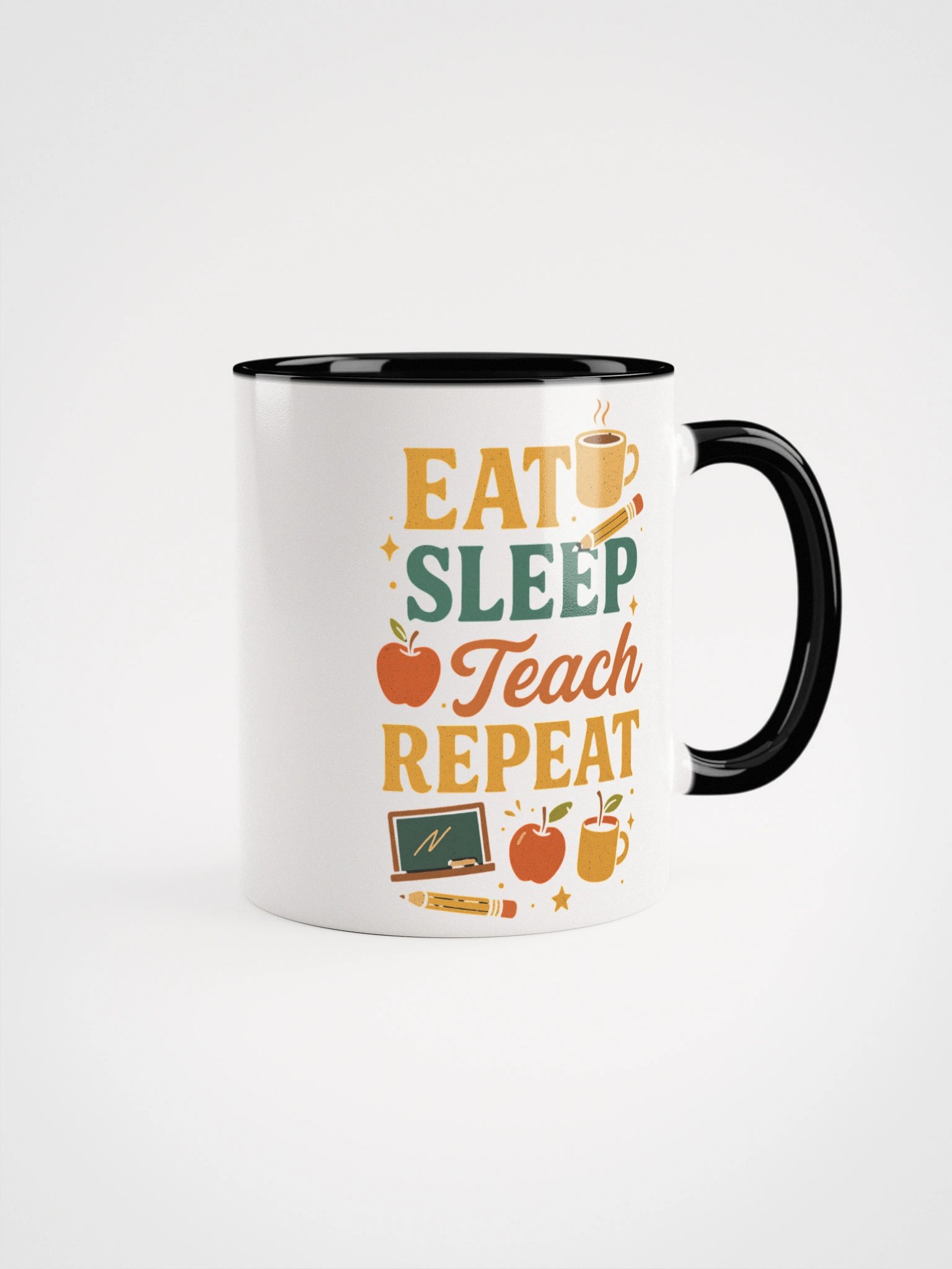 Eat Sleep Teach Repeat Mug – Funny Teacher Gift product image (1)