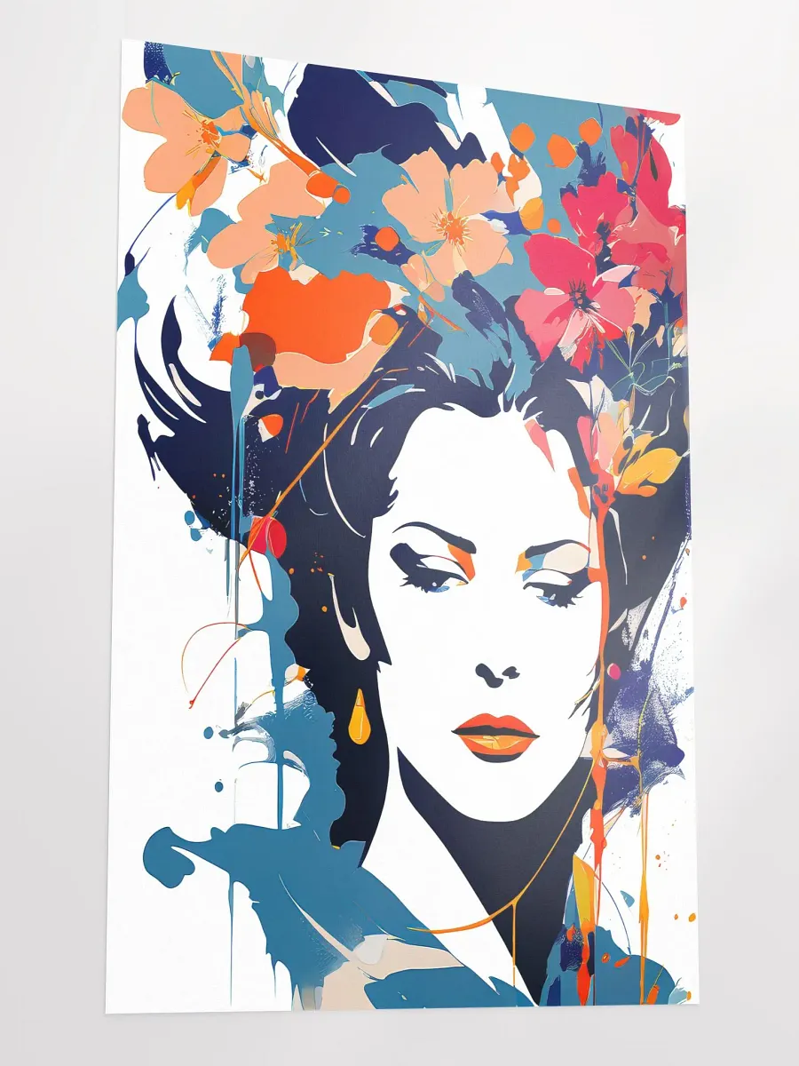 Abstract Woman v4 - Vintage Style Poster - Girly - Large 24x36 Inches product image (3)