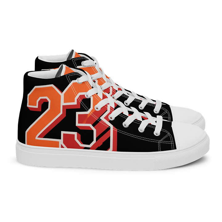 Custom "23" Black Canvas High Tops product image (2)