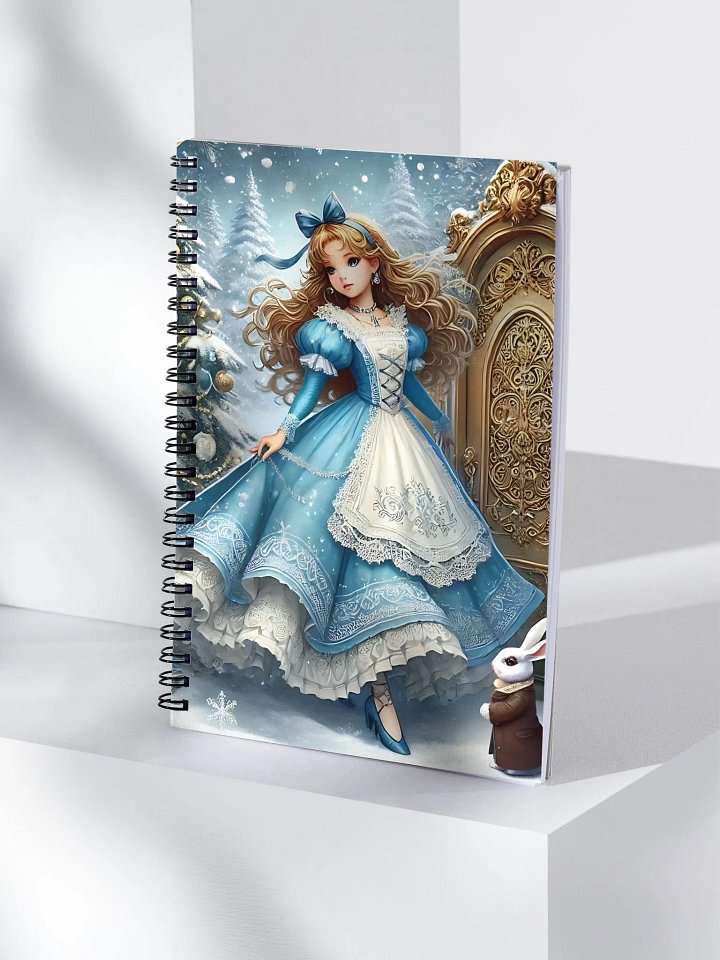 Magical Winter Wonderland Alice Spiral Notebook, Ruled Line - Holiday Journal, Planner, Diary, Gift Idea, Stationery Set product image (1)