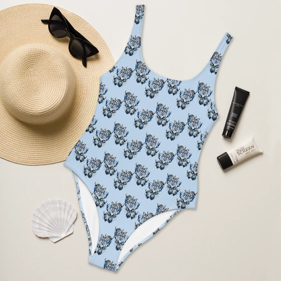 Vixen, Stag, and Bulls In Blue one-piece women's swimsuit product image (17)