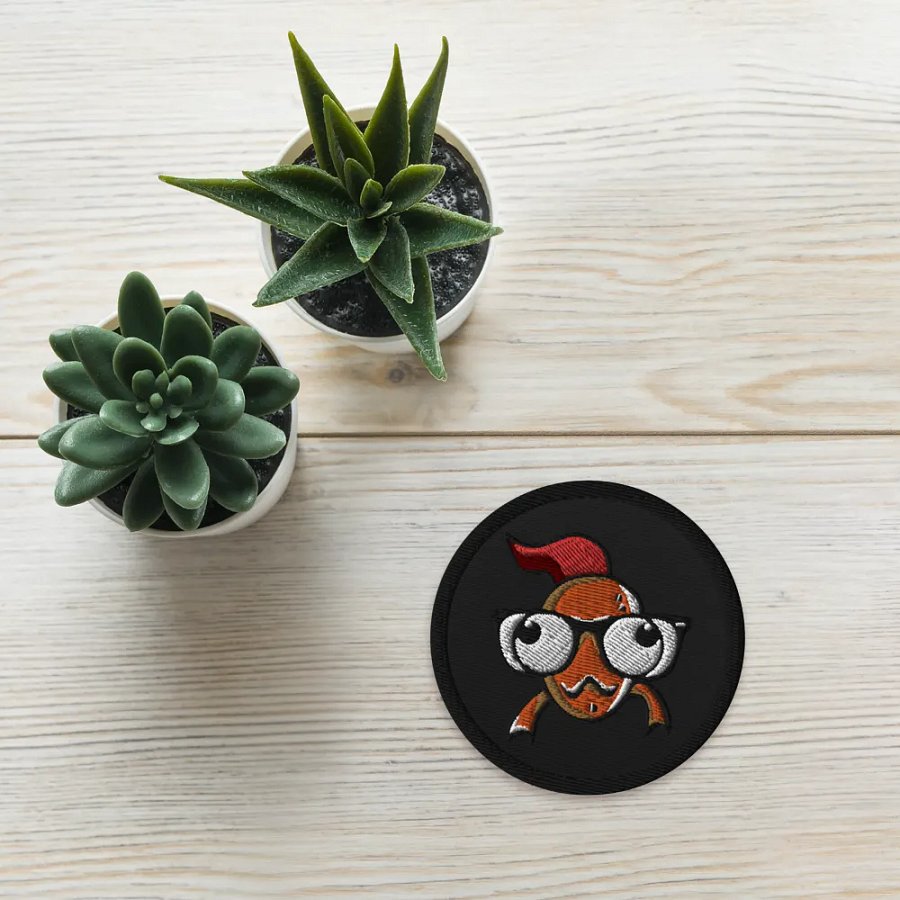 FEESH Logo Circle Patch [black border] product image (6)
