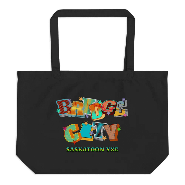 Bridge City Saskatoon Saskatchewan YXE Vibrant Cityscape Tote product image (1)