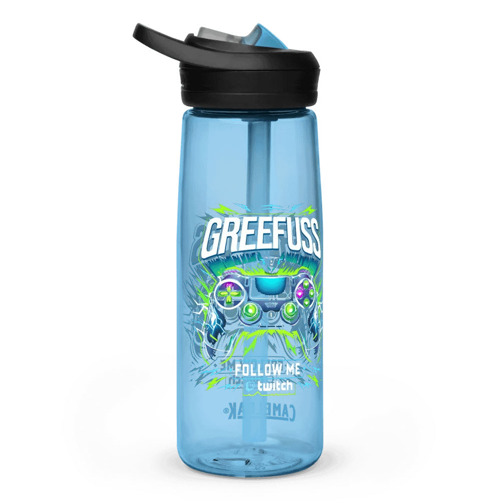 Neon Gaming Wings Sports Water Bottle product image (4)