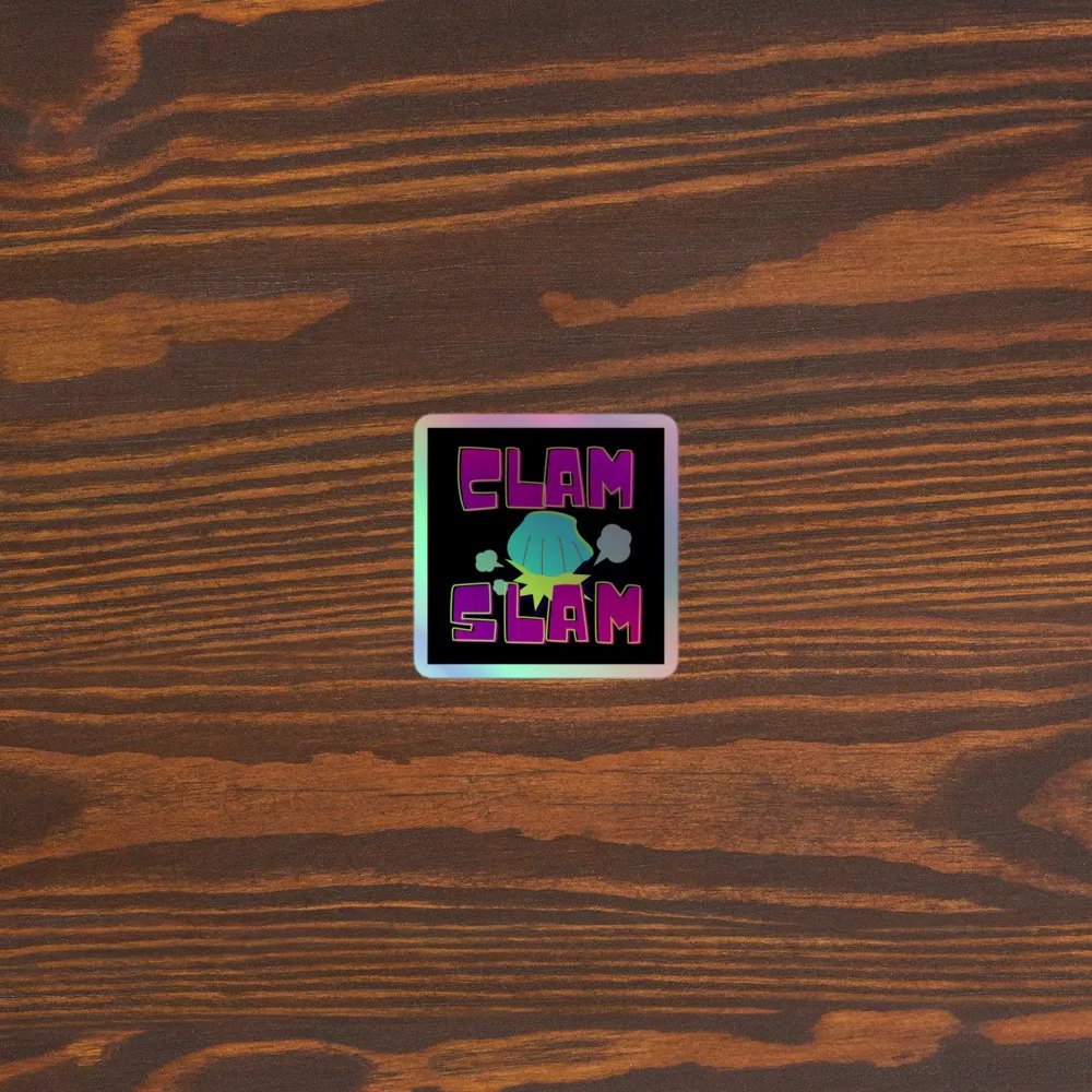 Clam Slam Sticker Holographic product image (3)