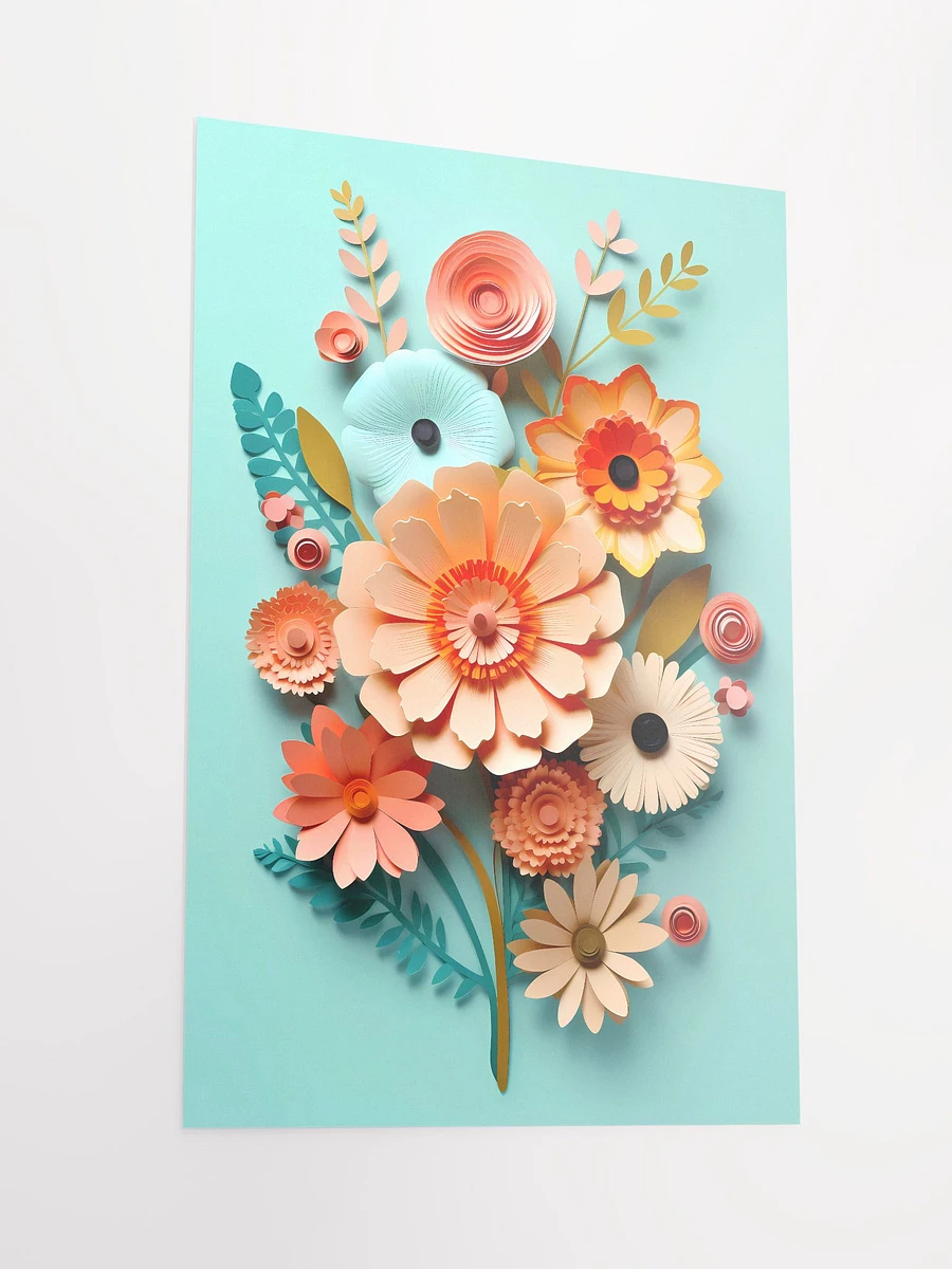 Handcrafted Quilled Paper Floral Array: Artistic Home Decor Matte Poster product image (4)