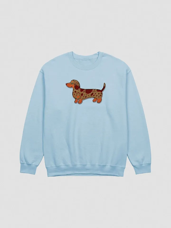 Cheerful Dachshund Cartoon Embroidered Crewneck product image (2)