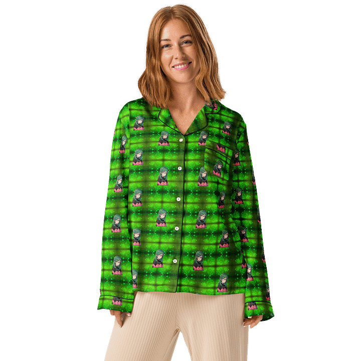 (Green WAIFU) K Women's Long Sleeve Pajama Top product image (1)