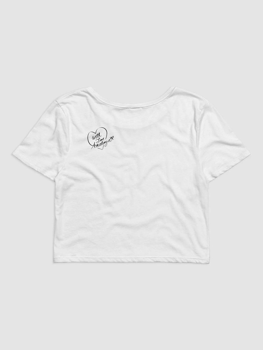 [MATCHING] cyber heart - white baby tee 𓆩🖤𓆪 product image (2)