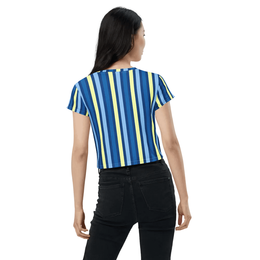 Blue Stripe Crop Top product image (3)