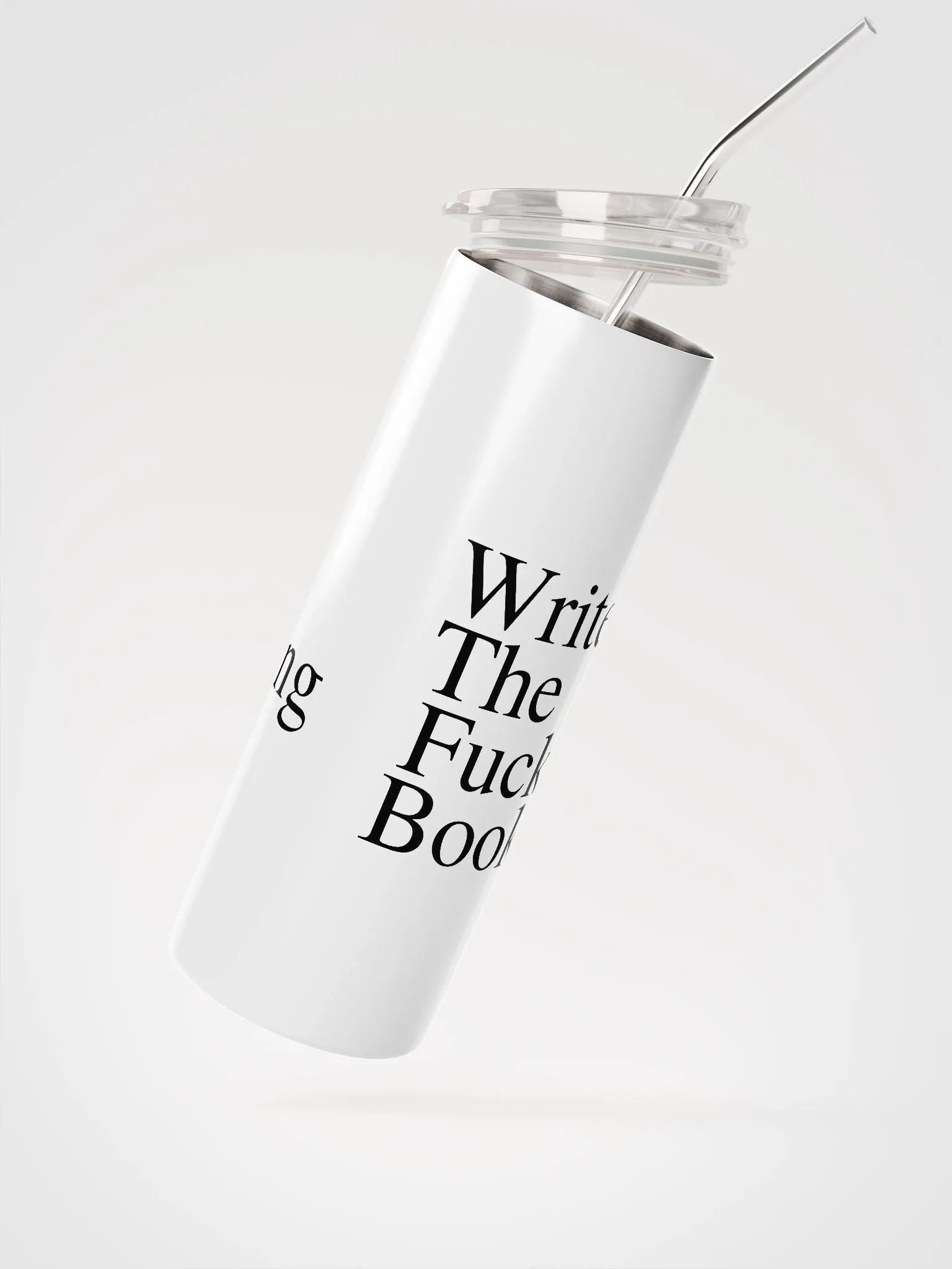 Write the Fucking Book Stainless Steel Tumbler product image (3)