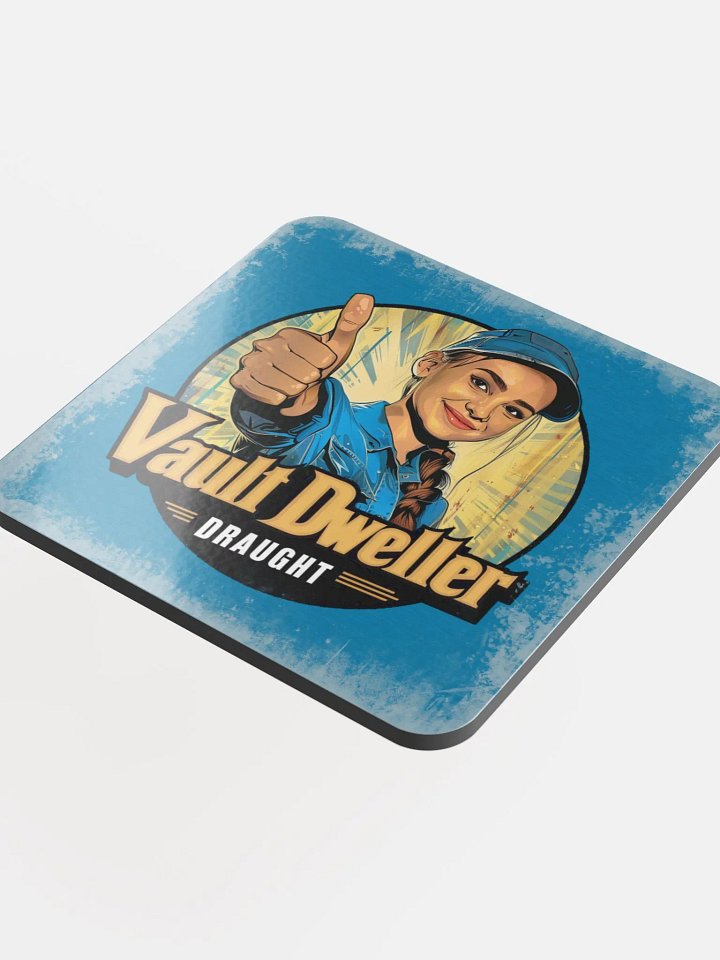 Vault Dweller Draught - Glossed Cork Coaster product image (1)