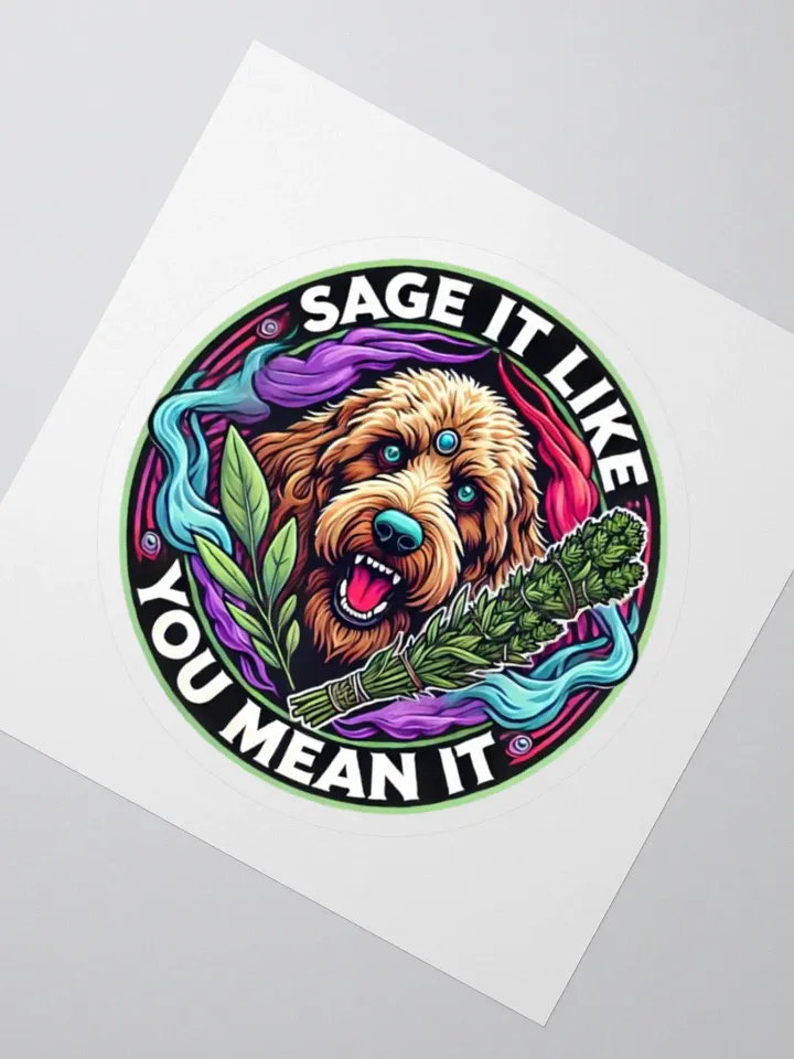 Sage It Like You Mean It - Mystical Golden Doodle Sticker product image (2)