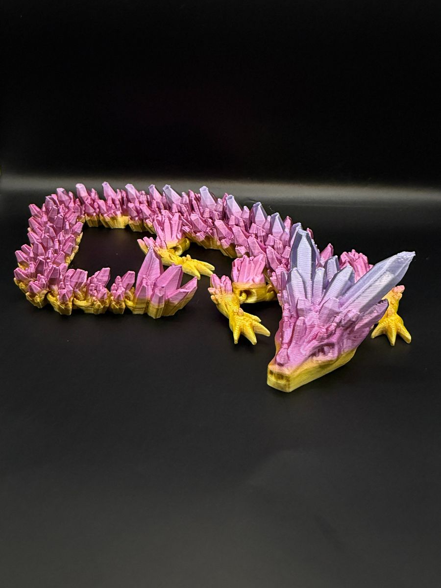 3D Printed Silk Candy Rainbow Crystal Dragon product image (10)
