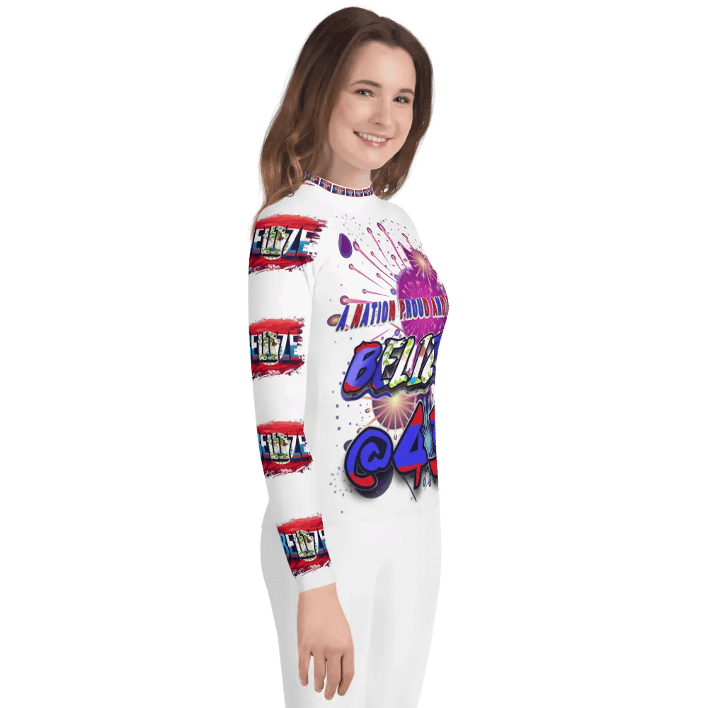 Belize Independence Day Youth Rash Guard product image (4)