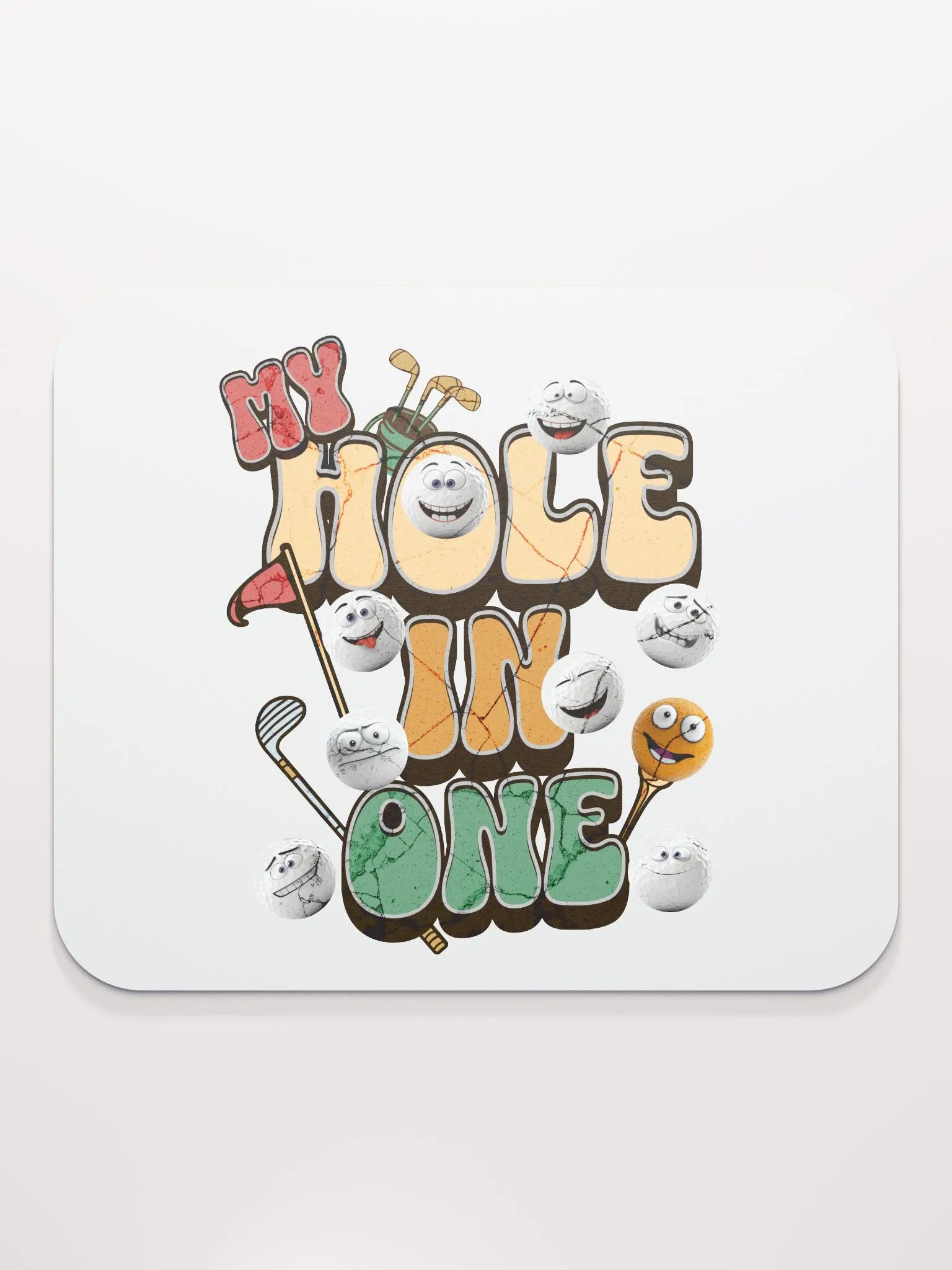 My Hole In One Smiling Golf Balls Mouse Pad product image (2)