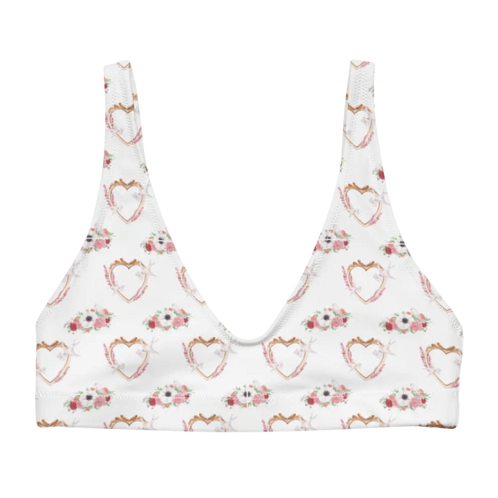 Watercolour Floral Pattern Padded Bikini Top - V4 product image (1)