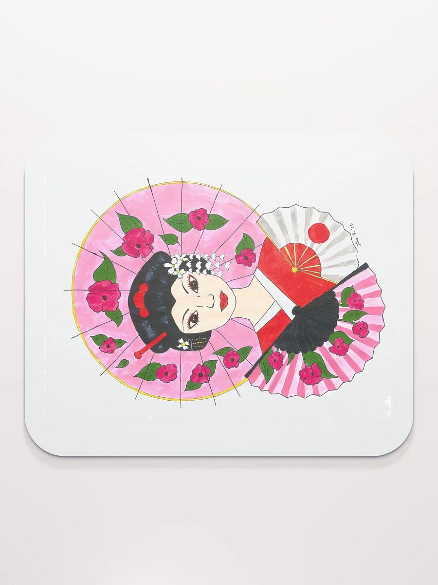Japanese Geisha (art by Dina R.) acrylic painting - Mouse Pad product image (2)
