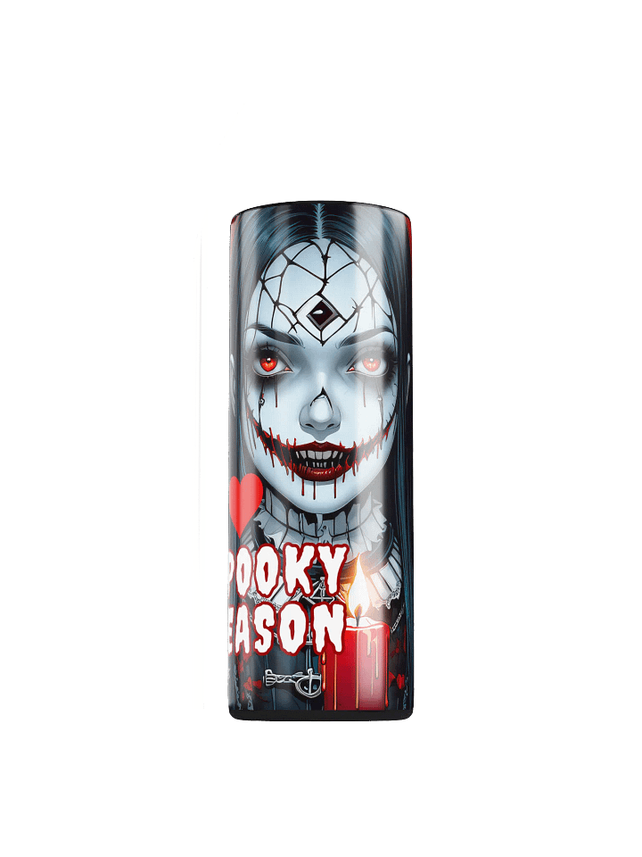 I Heart Spooky Season Halloween 20 oz Skinny Stainless Steel Tumbler - Black product image (1)
