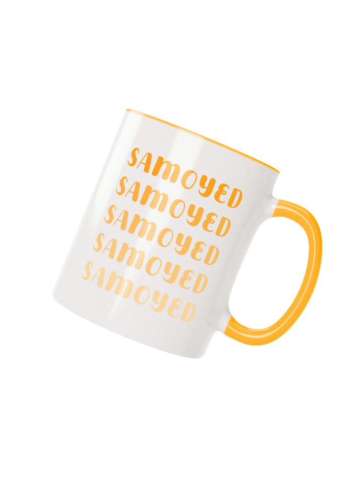 Samoyed Yellow Trendy Ombre Mug For Samoyed Lovers product image (1)