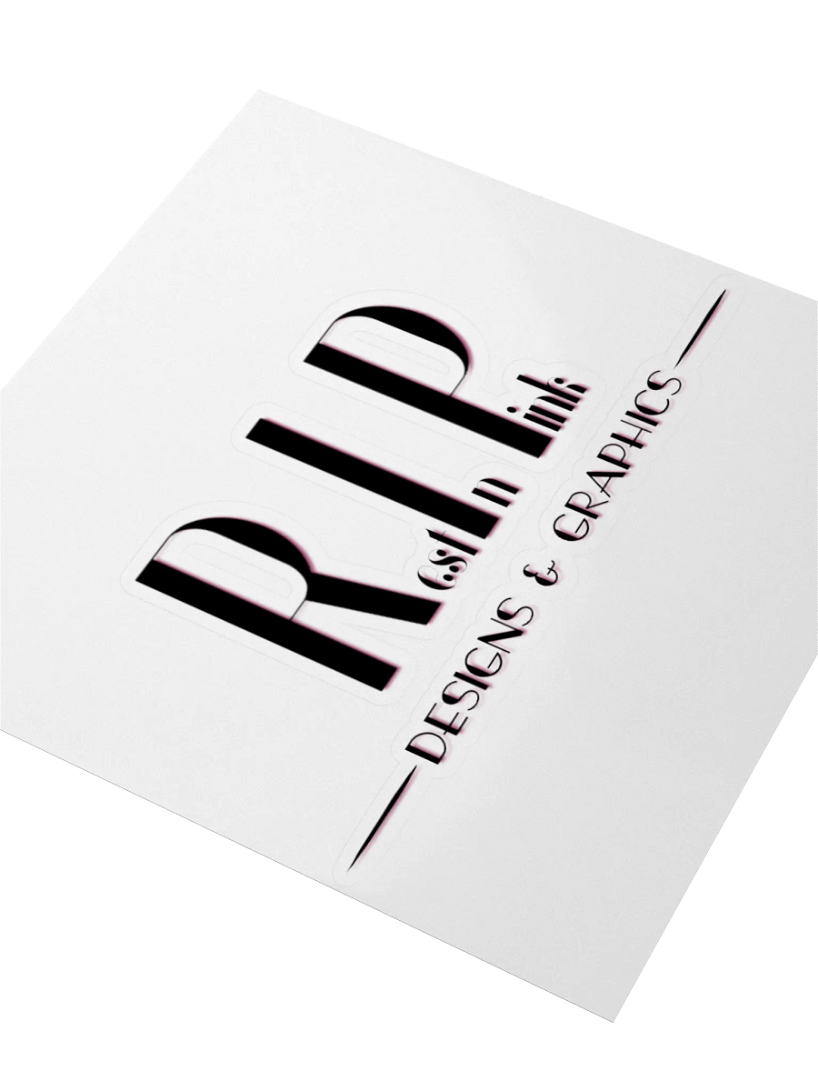 RIP Minimalist Logo Kiss Cut Stickers product image (3)