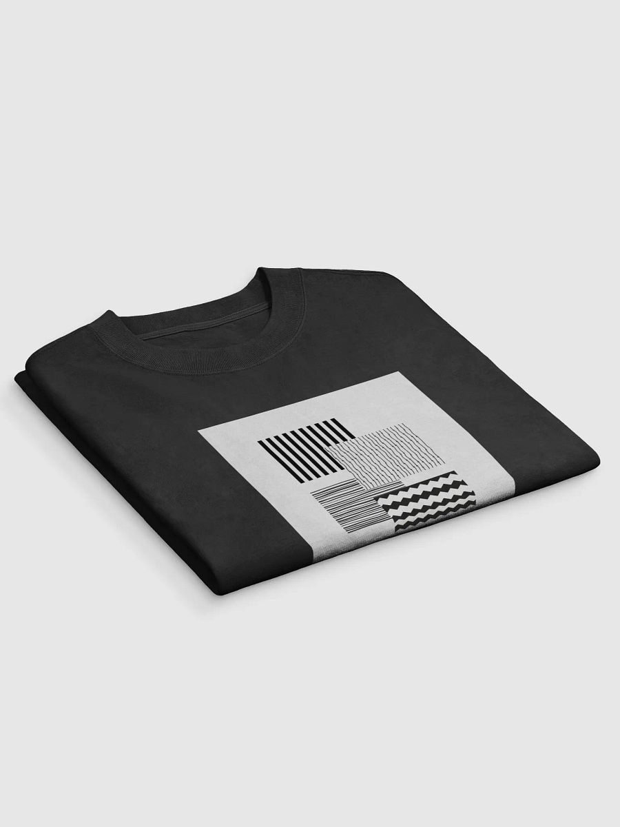 Geometric Monochrome Design on Premium Faded Logo T-Shirt product image (10)
