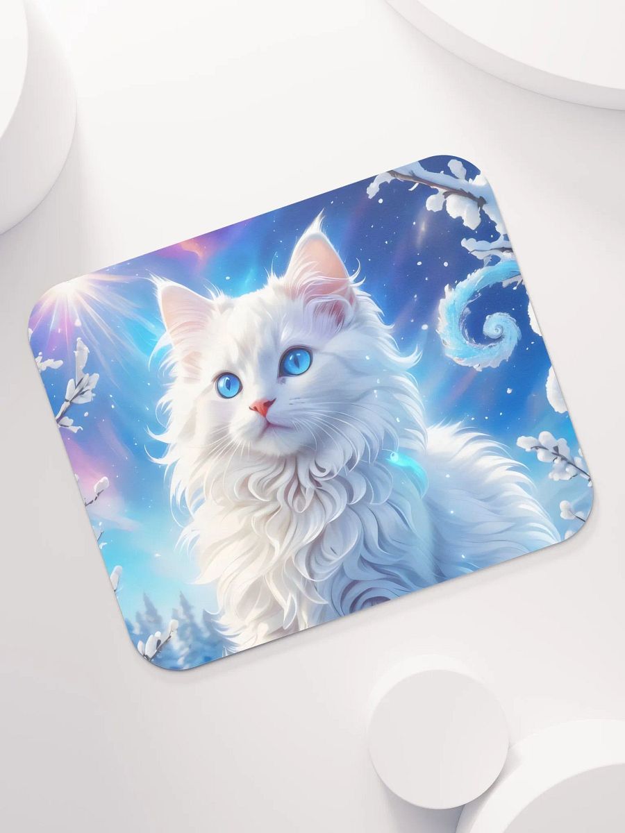 The Fluffiest Winter Kitten Mouse Pad product image (1)