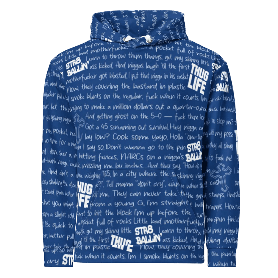 Str8 Ballin' - 2Pac - BLUE - Unisex Hoodie product image (2)