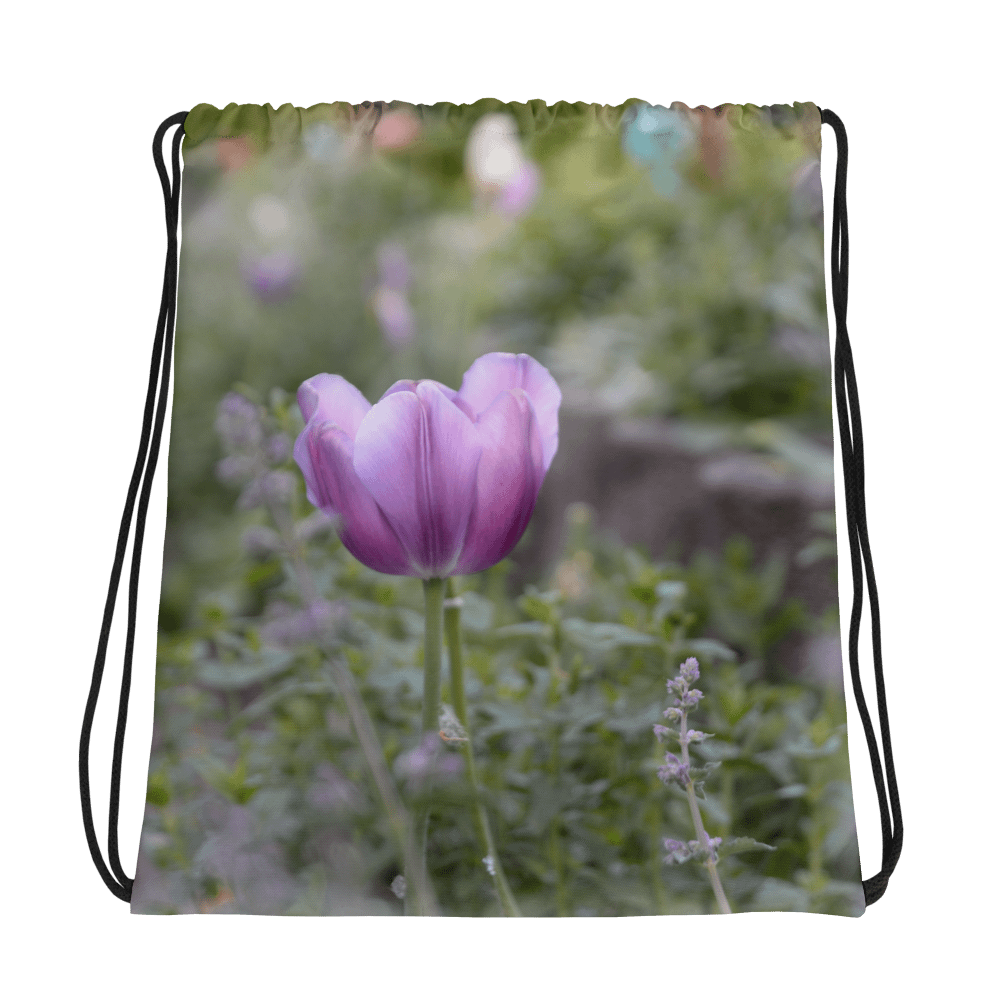 Rucksackbeutel mit Kordelzug - Violette Tulpe product image (1)