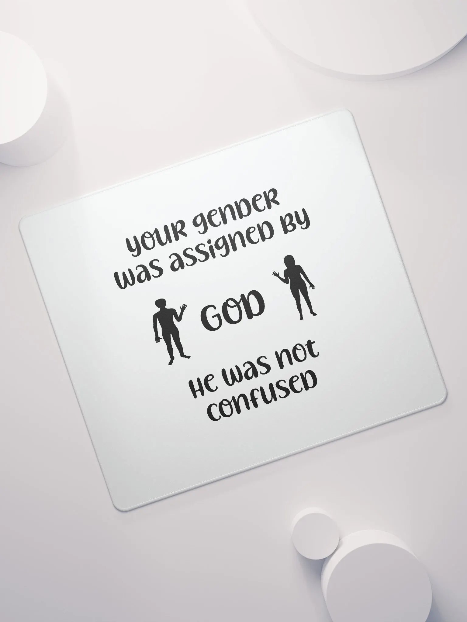 Your Gender Was Assigned by GOD. Stealthy Gaming Mouse Pad product image (11)