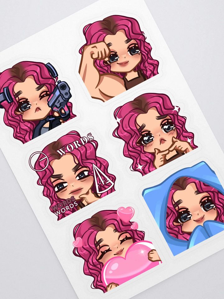 Hot Pink Emote Sticker Sheet product image (1)