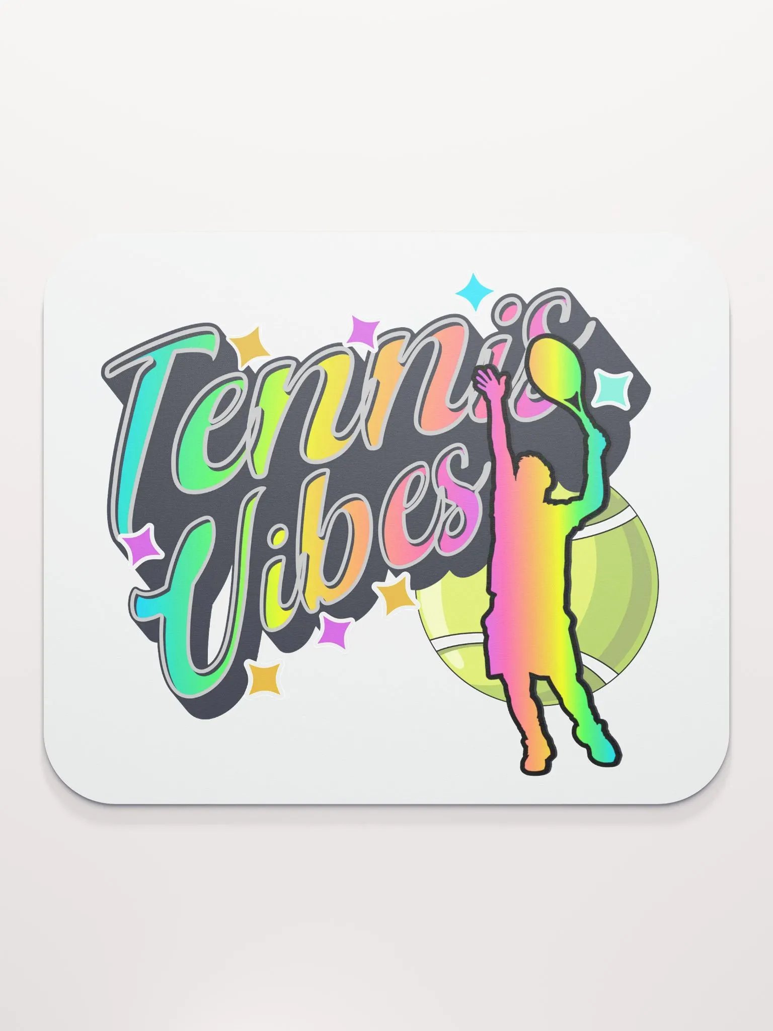 Tennis Vibes Male Neon Mouse Pad product image (2)