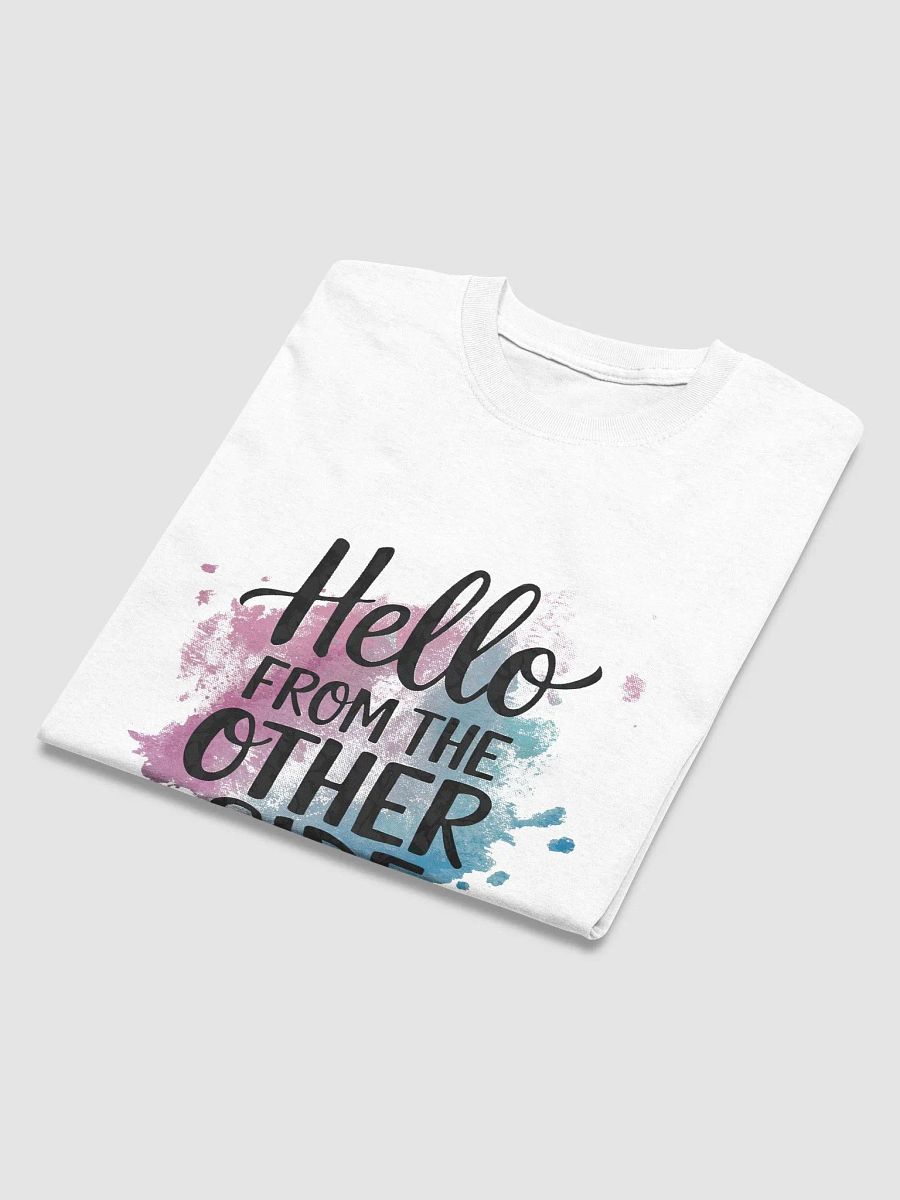 "Hello from the Other Side" #Statement Heavyweight White T-Shirt product image (4)