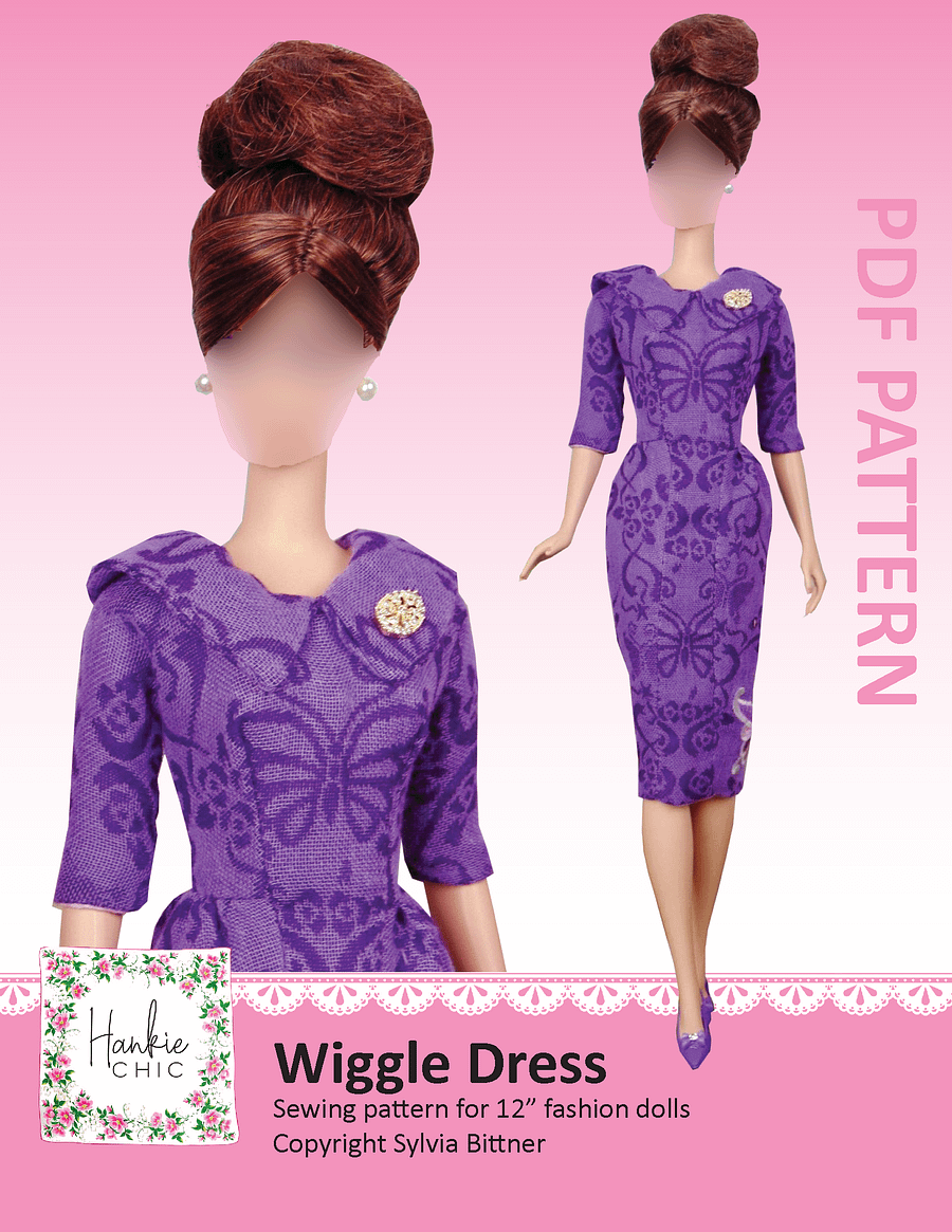 Wiggle Dress sewing pattern for 12