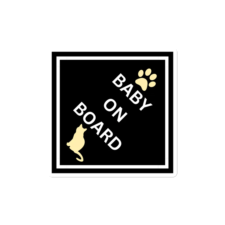 Cat Baby on Board Magnet - Ginger on Black product image (2)