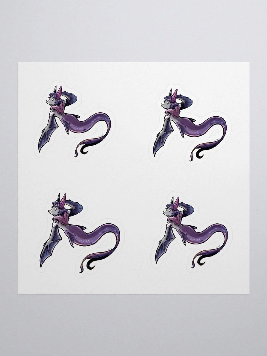Bat Mermaid Fantasy Sticker - Whimsical Ocean Art Decal product image (1)