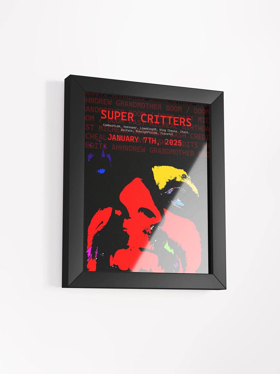 Super Critters Poster - Framed Matte Edition product image (2)