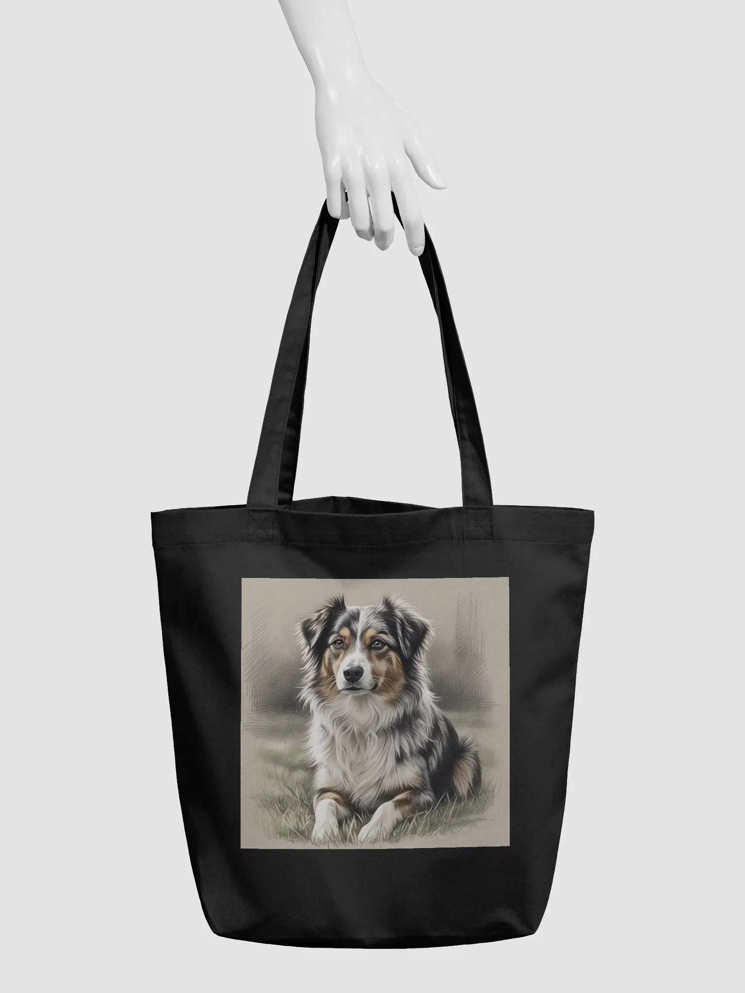 Australian Shepherd Pencil Sketch 2 Tote Bag product image (4)