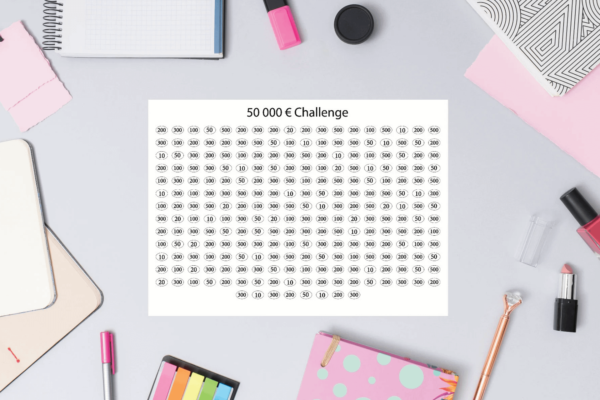 2000 Euro Challenge, 1000 Euro Challenge, Sparhilfe, Bundle, Sofortdruck, Sparchallenge, Instant Download Set, A5, A6 Planer Einlagen,Sparen product image (4)