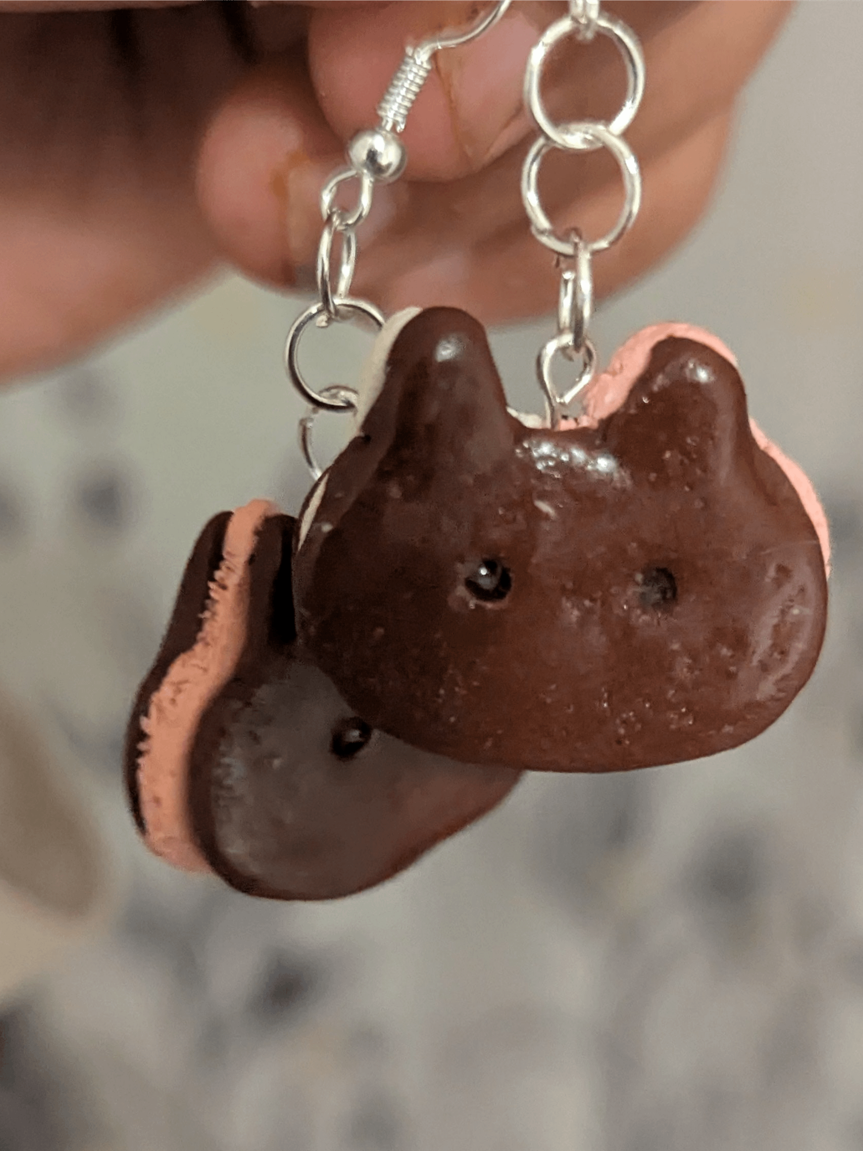 Handmade Cookie Cat Earrings – Steven Universe Inspired product image (1)