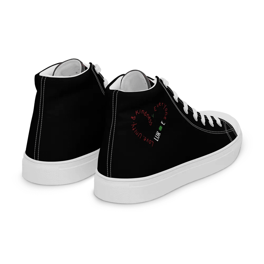 Kindness 4 Everyone High Top Canvas Shoes product image (11)