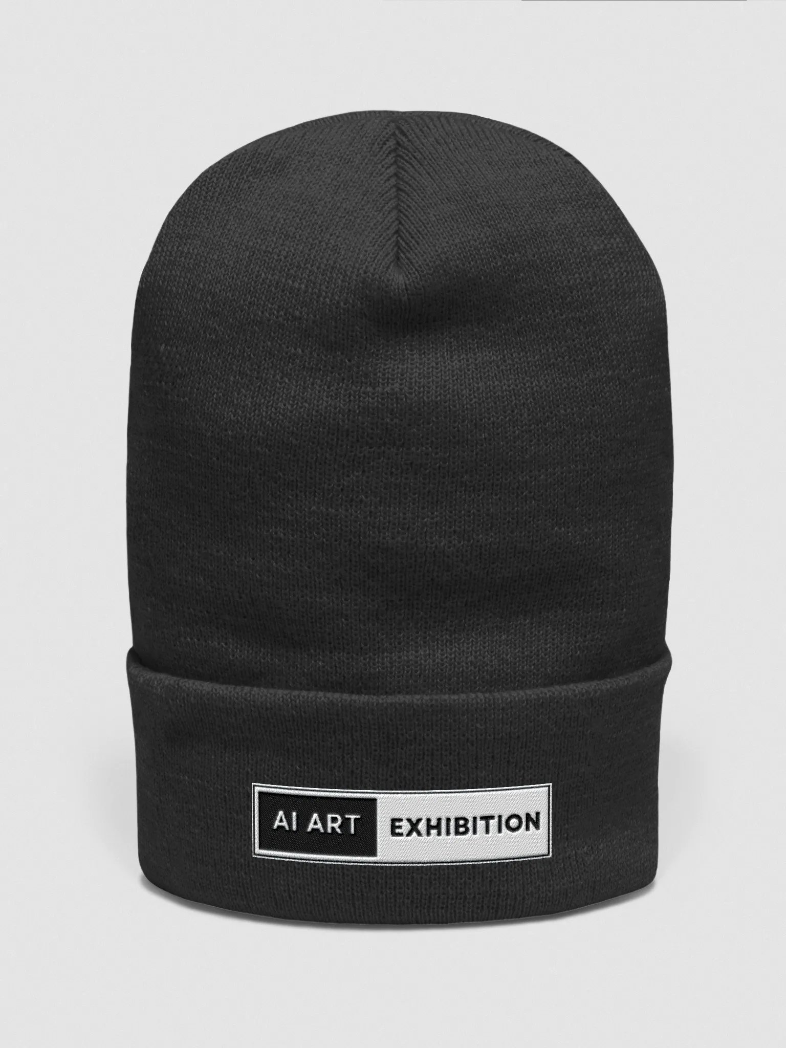 Black "AI Art Exhibition" Cuffed Beanie product image (1)