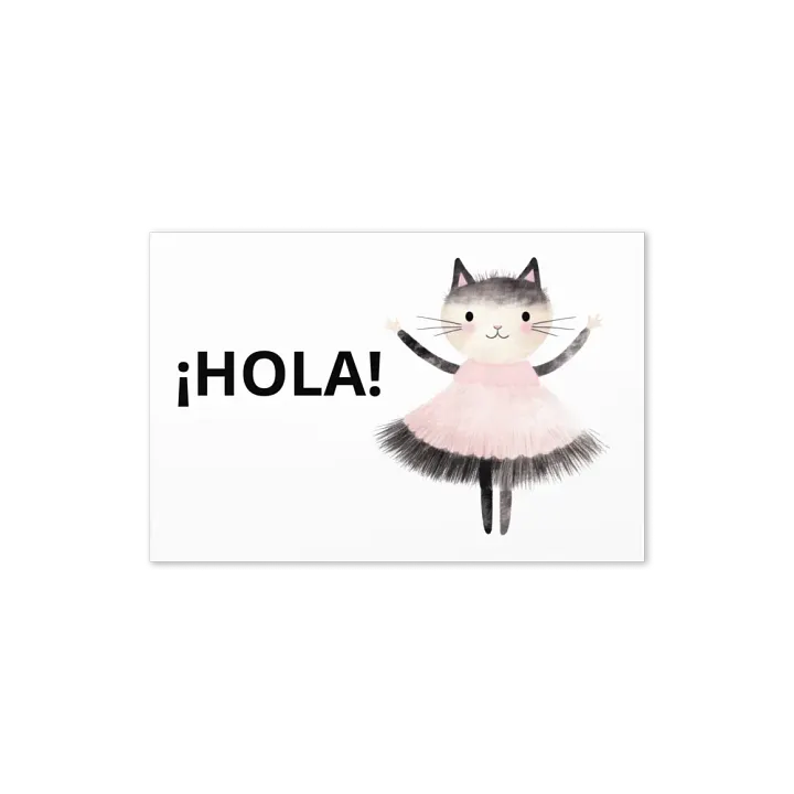 Hola! Pretty in Pink Kitty Greeting Card product image (2)